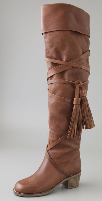 pointed toe over the knee flat boots