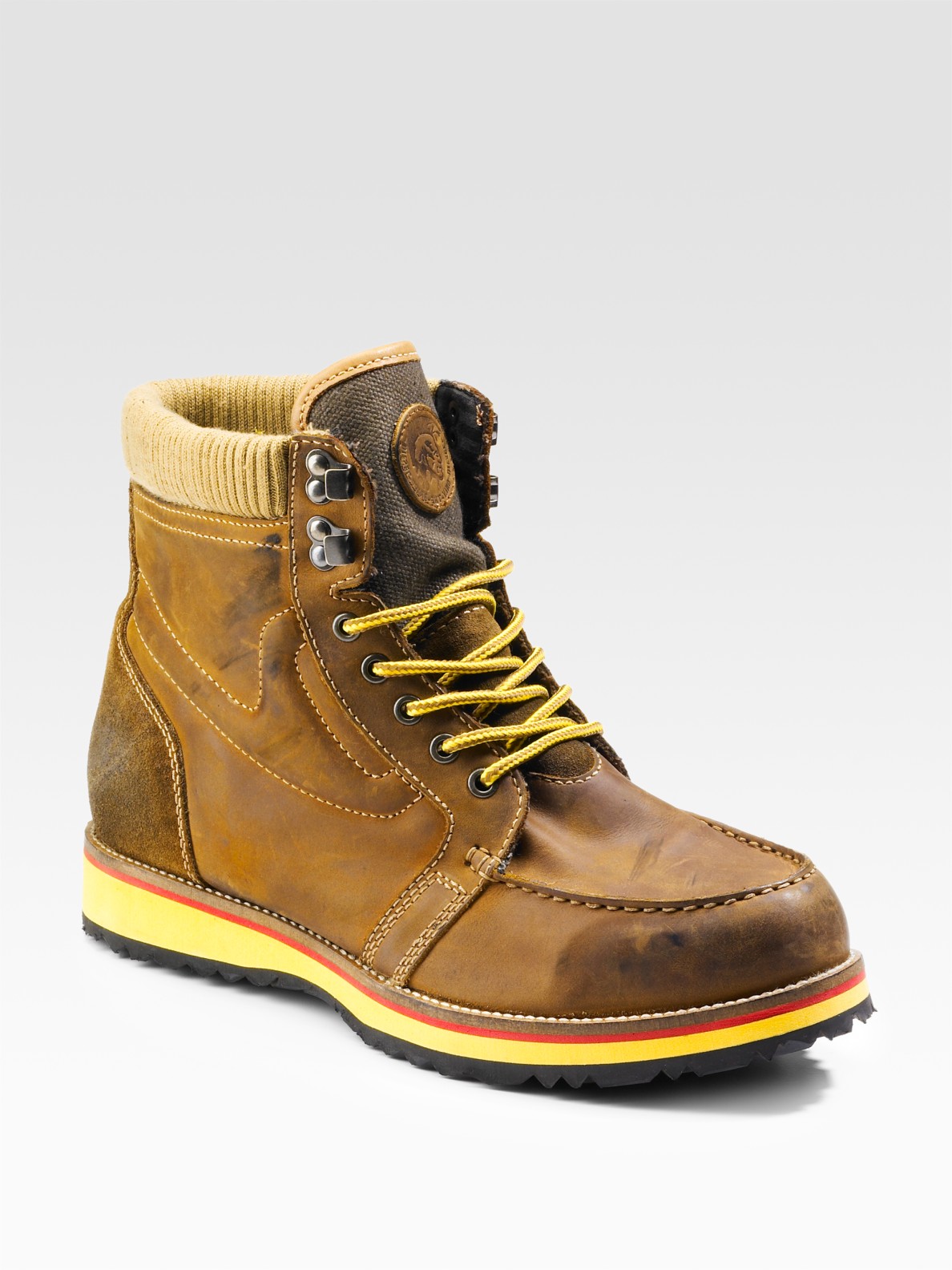 Lyst - Diesel Catch 78 Awol Ankle Boots in Yellow for Men