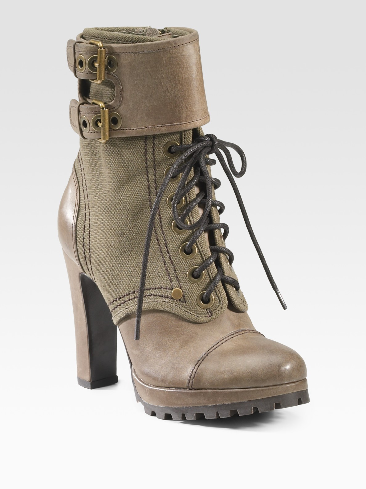 dolce vita whitny boots in sandstone canvas