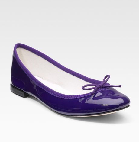 Repetto Patent Leather Ballet Flats in Purple (violet) | Lyst