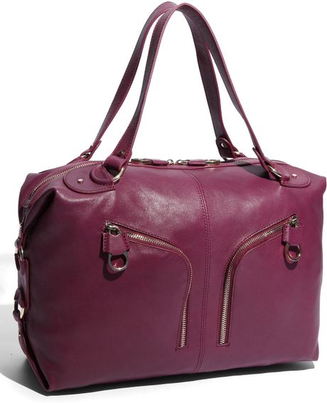 Ted Baker Zips Leather Weekend Bag in Pink (deep pink) | Lyst