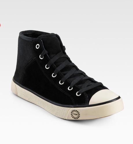 Ugg Cayha High-top Suede Sneakers in Black | Lyst