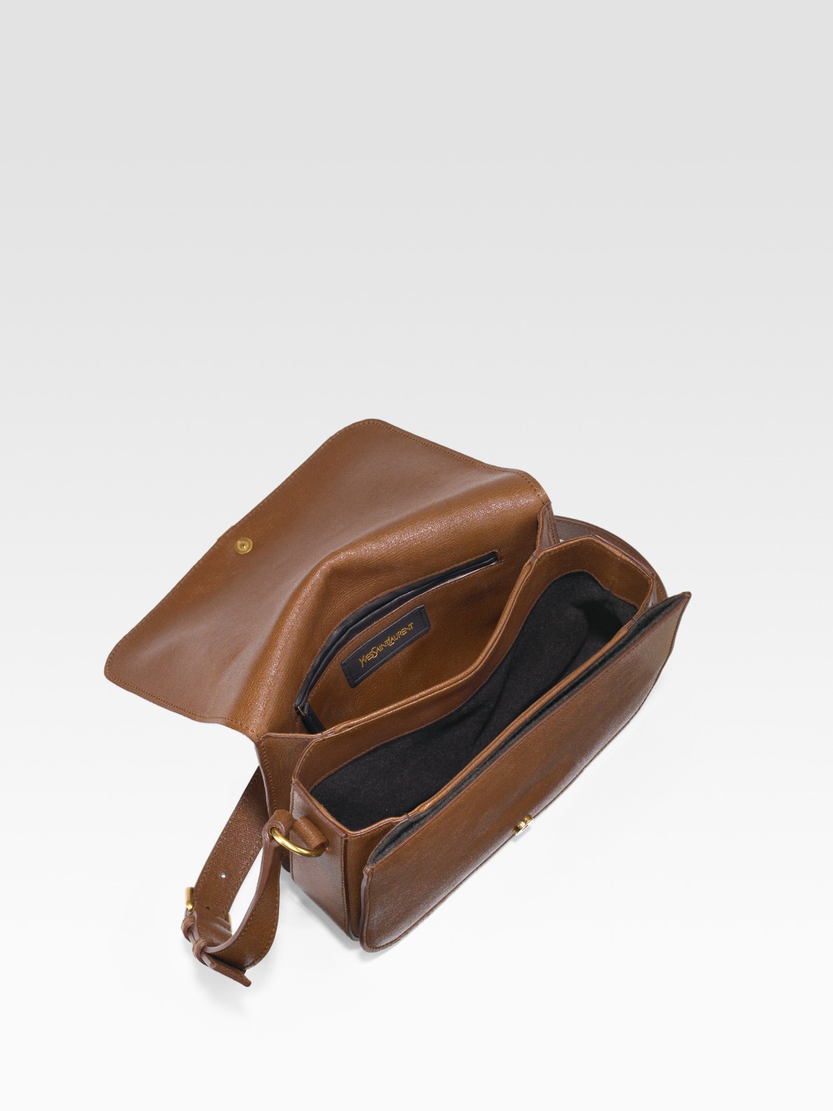 Lyst - Saint laurent Chyc Mini Tweed Ranch Shoulder Bag in Brown