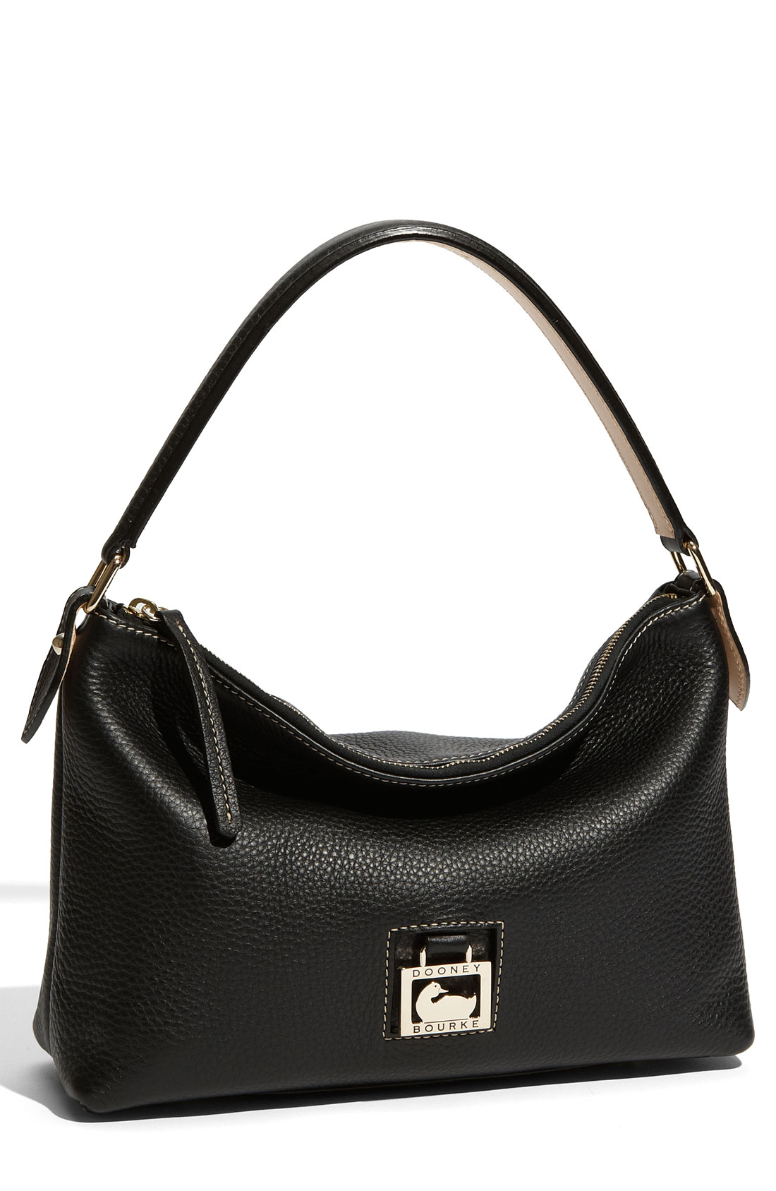 Dooney & Bourke Portofino - Small Leather Hobo in Black | Lyst