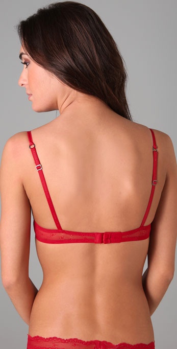 Calvin Klein Kyoto Lace Push Up Bra In Red Lyst 6923