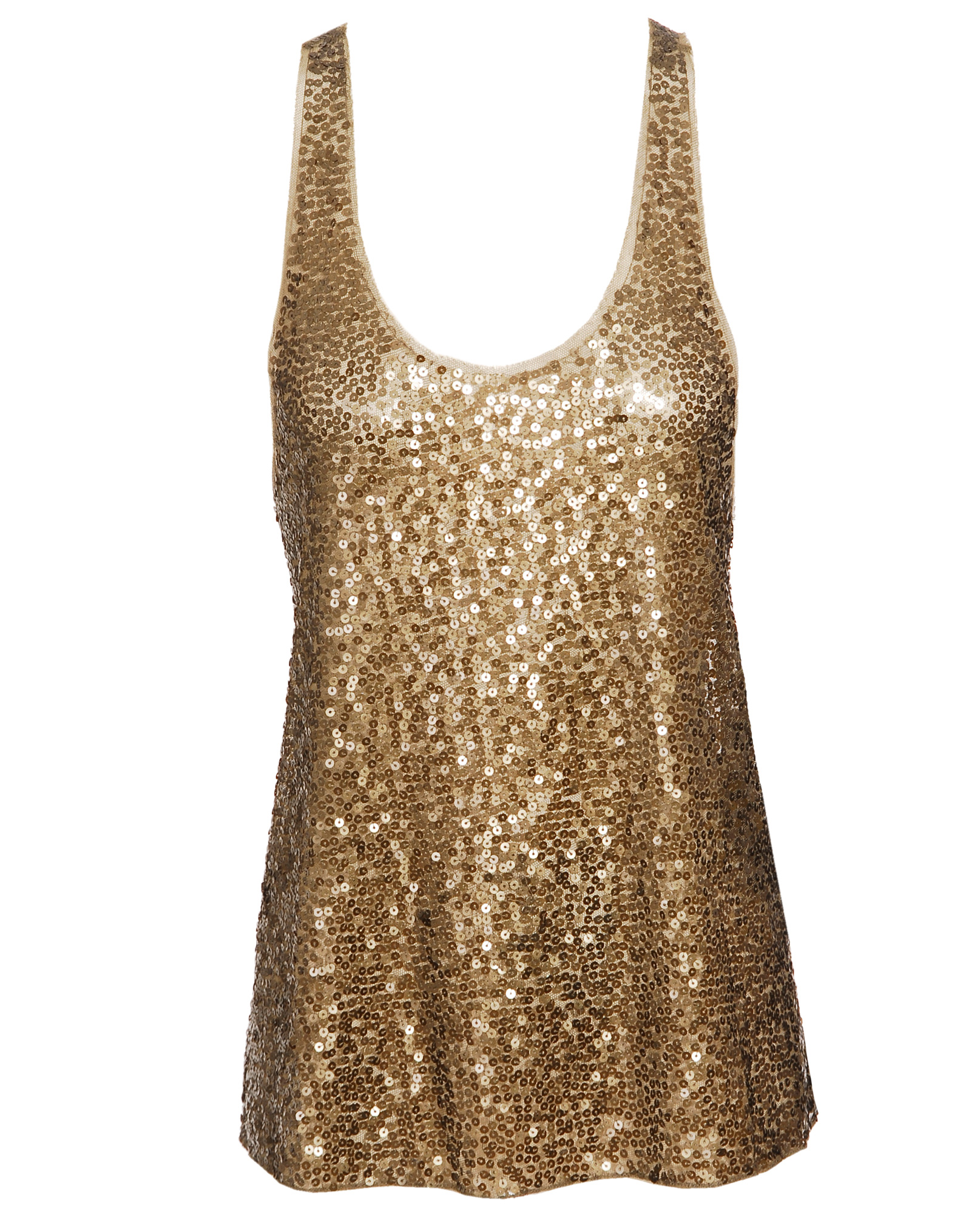 Edun Army Tank with Sequins in Gold (army) | Lyst