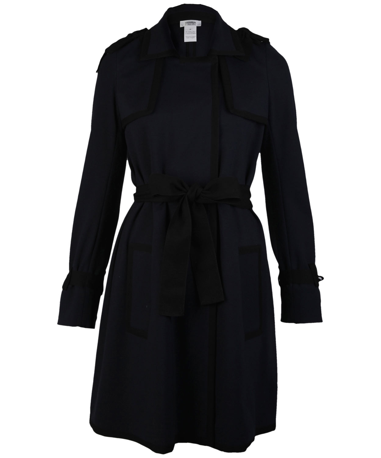 Sonia By Sonia Rykiel Navy Jersey Trench Coat in Blue (navy) | Lyst