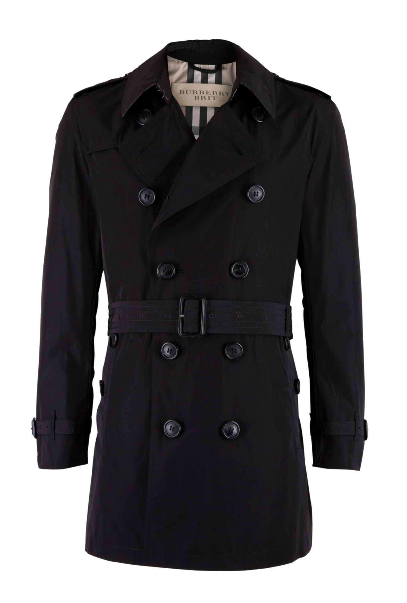 Burberry Black Packable Trench Coat in Black for Men | Lyst