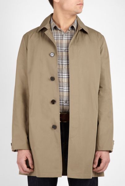 Burberry Sage Gabardine Langley Mac Coat in Green for Men (sage) | Lyst