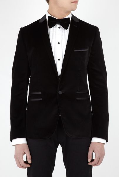 D&g Black Velvet Tuxedo Blazer in Black for Men | Lyst