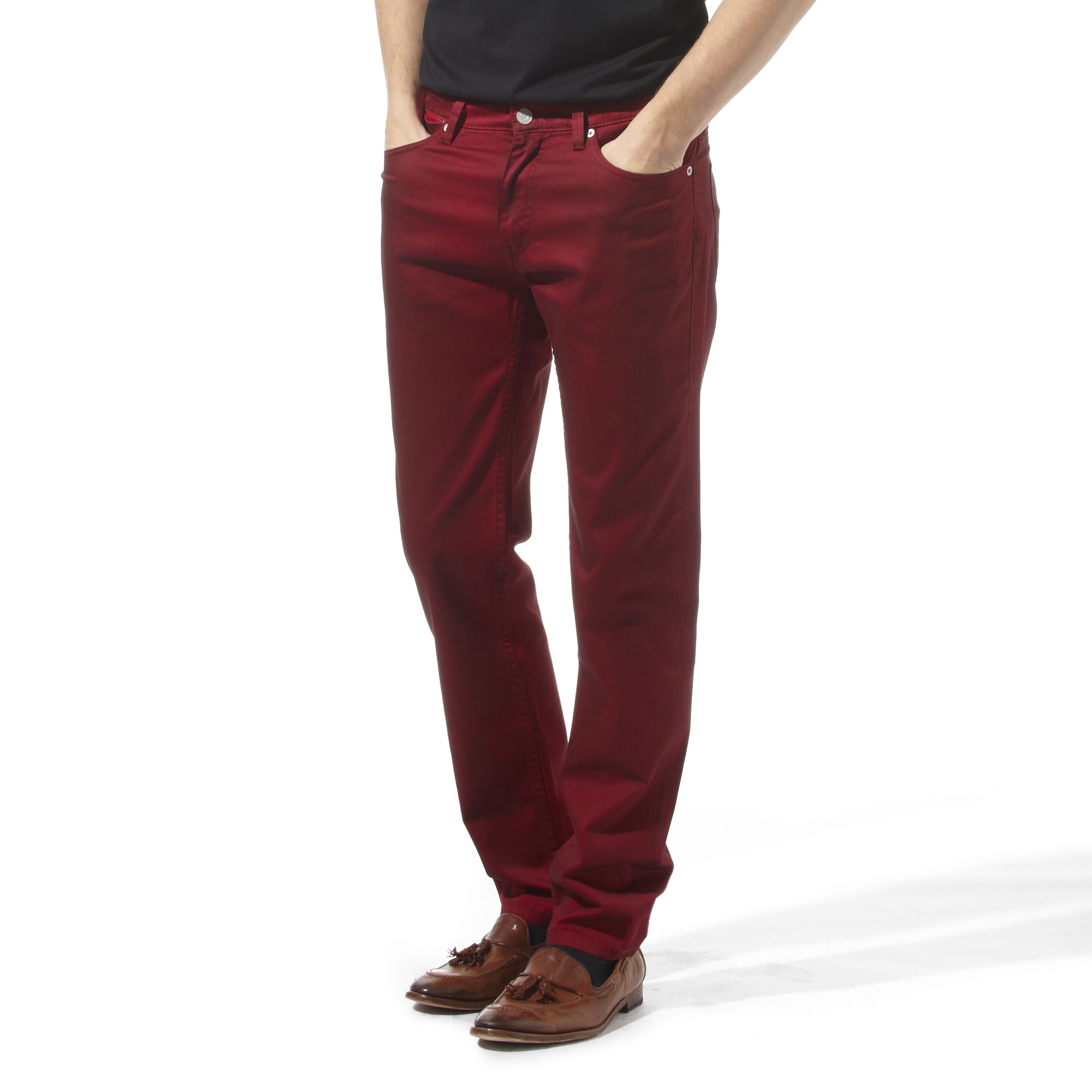 Levi's 519 Skinny Stretch Jeans in Red for Men | Lyst