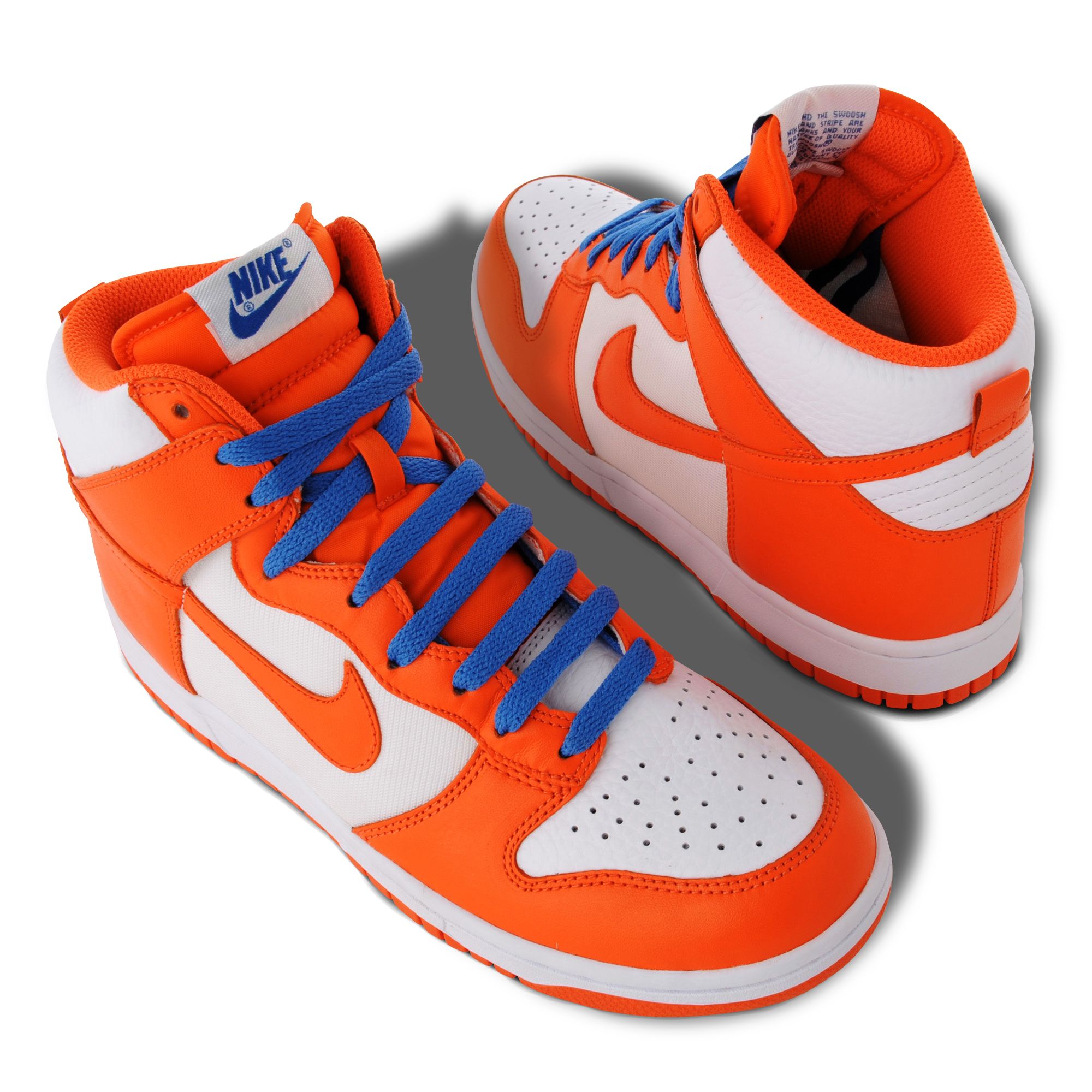 Nike Dunk Retro Hi–top Trainers in Orange for Men - Lyst