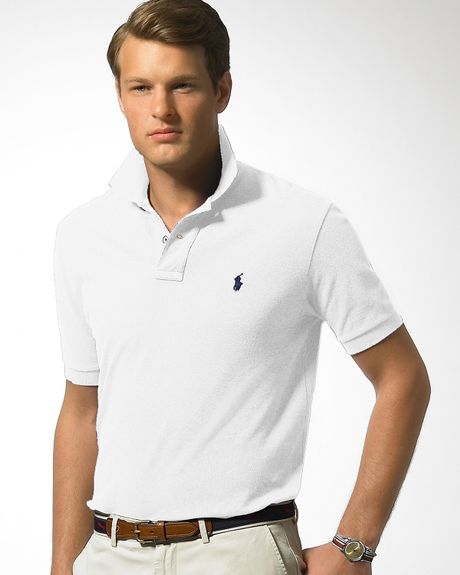 Polo Ralph Lauren Classic-fit Cotton Mesh Polo Shirt in White in White ...
