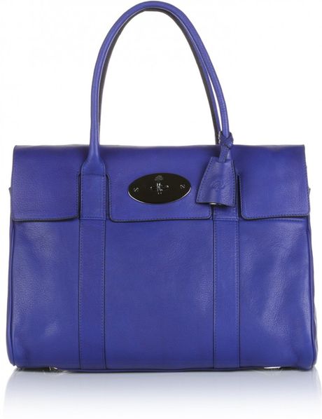 Mulberry Bayswater Bag in Blue | Lyst