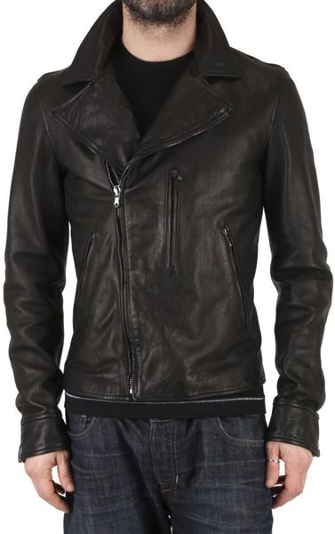Dolce & Gabbana Leather Motorcycle Jacket in Black for Men | Lyst