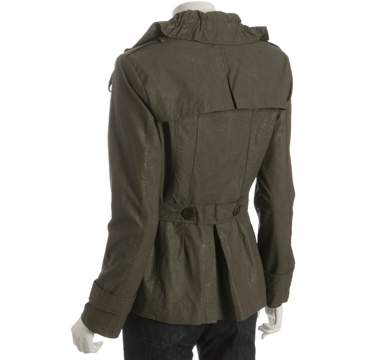 Kenneth Cole Reaction Plus Size Wool Blend Belted Trenchcoat In Gallery