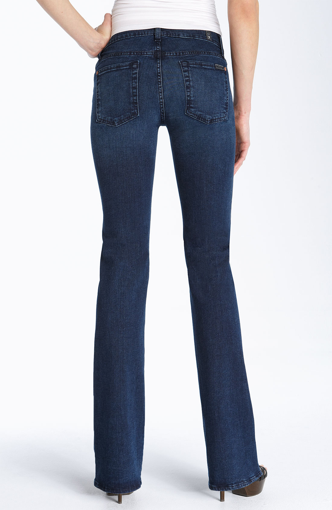 7 For All Mankind The Skinny Bootcut Super Stretch Jeans (worn Indigo ...