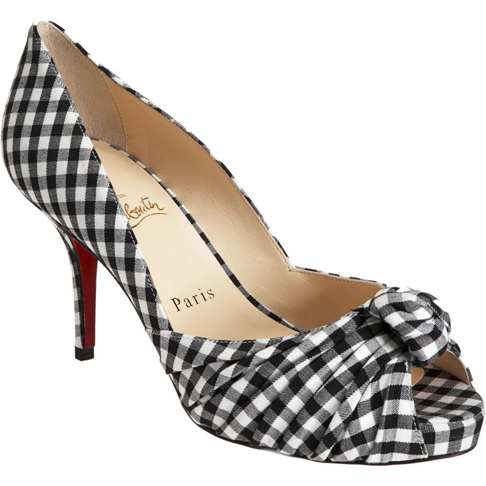 christian louboutin platform peep-toe Greissimo pumps Pewter ...  