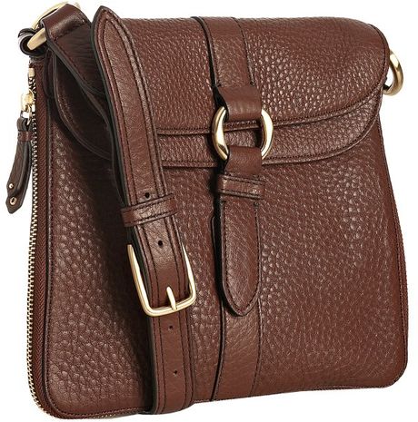 Cole Haan Whiskey Leather Village Mini Double Flap Crossbody Bag in ...