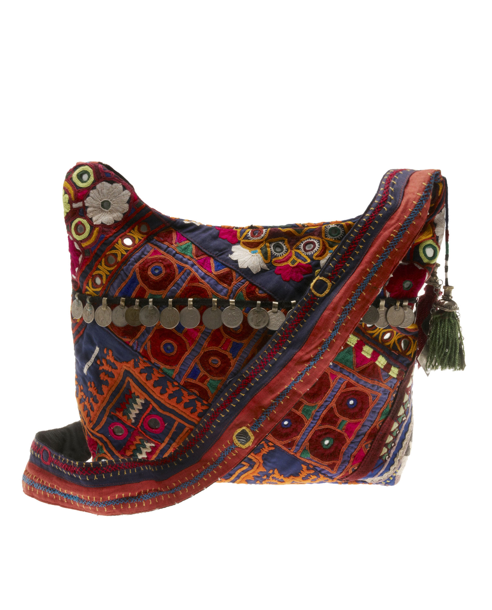 Simone Camille Hand-embellished Vintage Messenger Bag in Multicolor ...