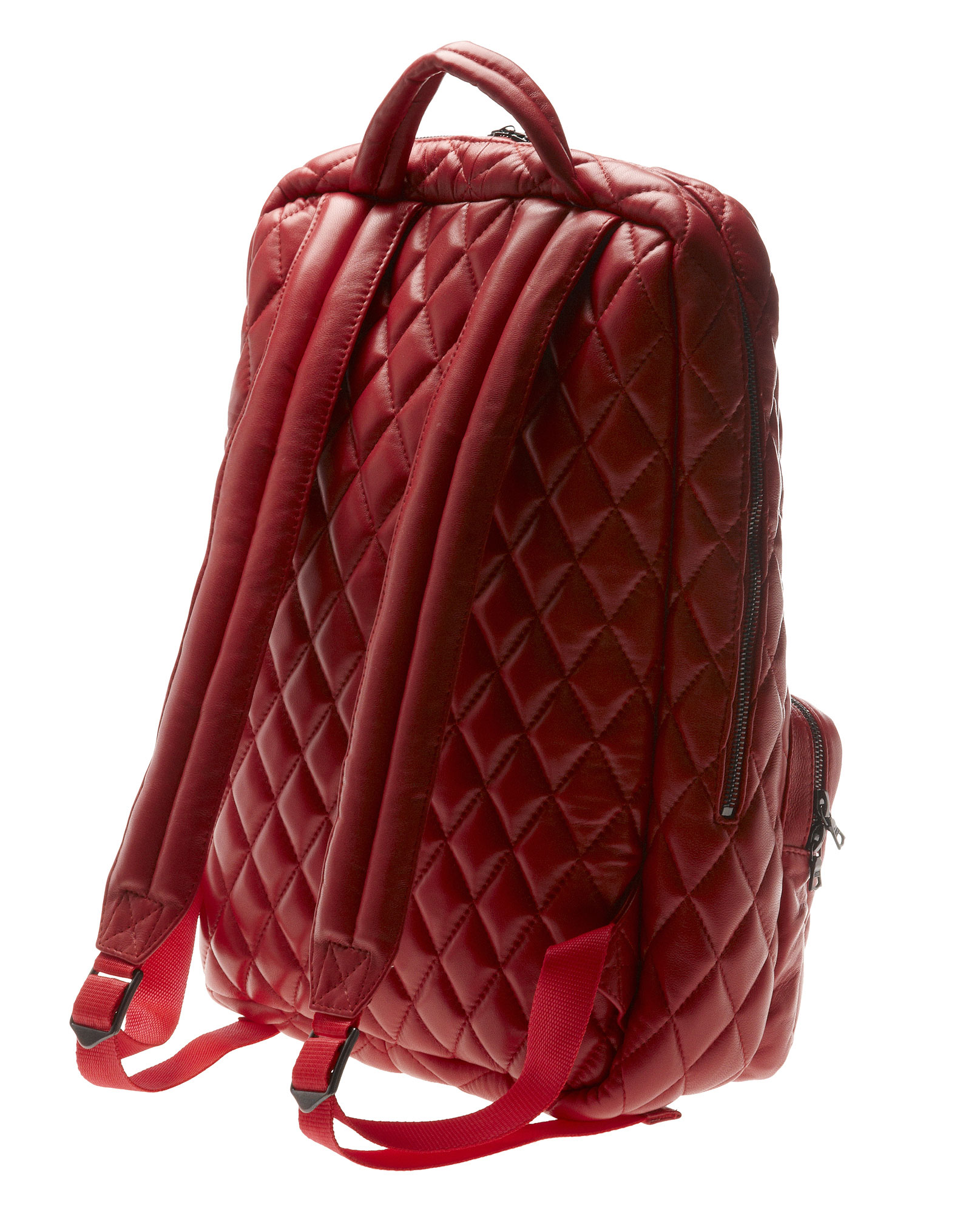 Lyst - H By Harris Q3 Quilted Leather Backpack in Red for Men