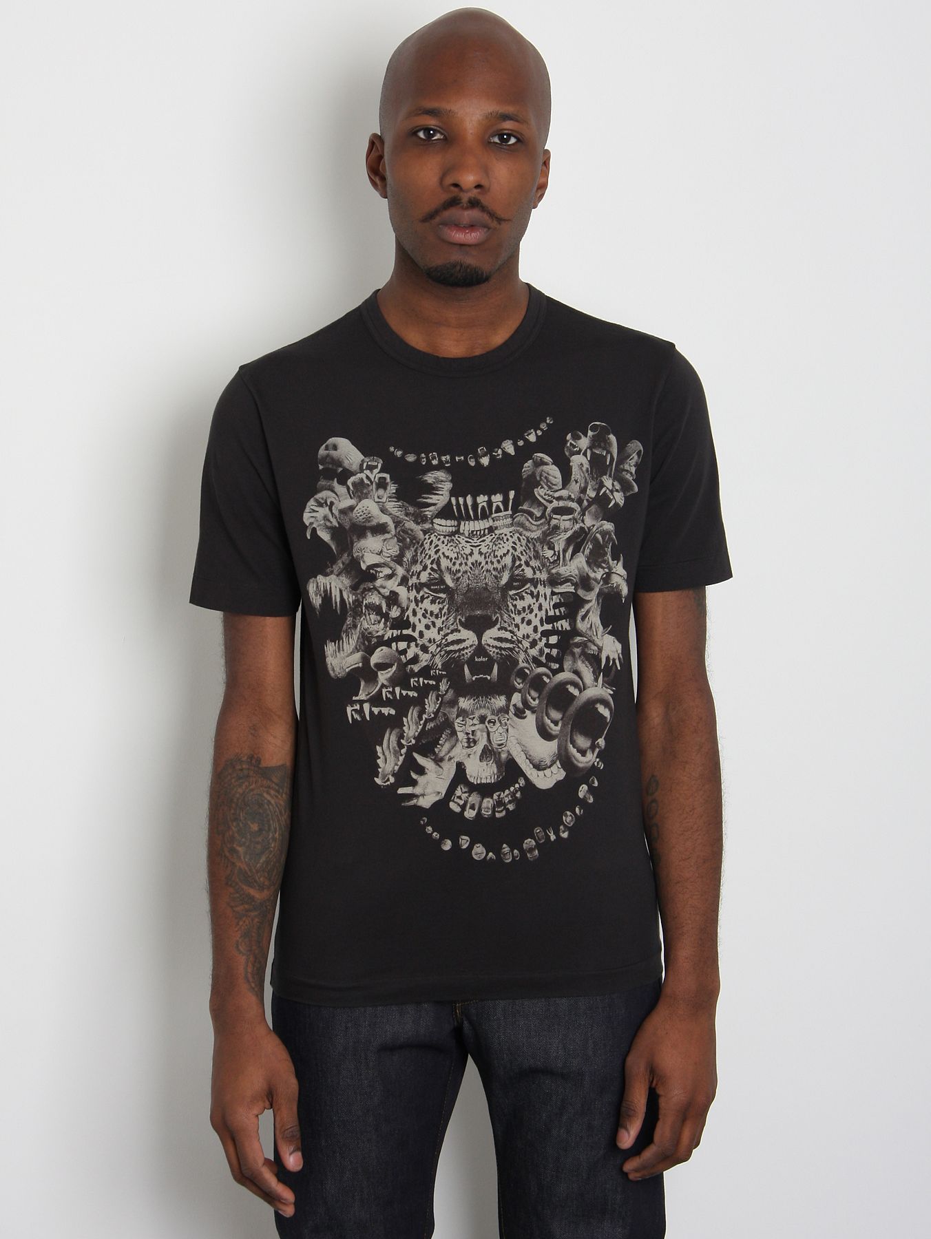 Kolor Mens Tiger Print T Shirt in Animal for Men (tiger) | Lyst