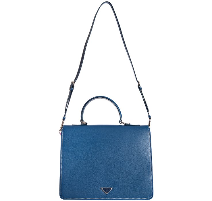 prada laptop bags for men - Prada Cobalt Pigskin Structured Messenger Bag in Blue (cobalt) | Lyst