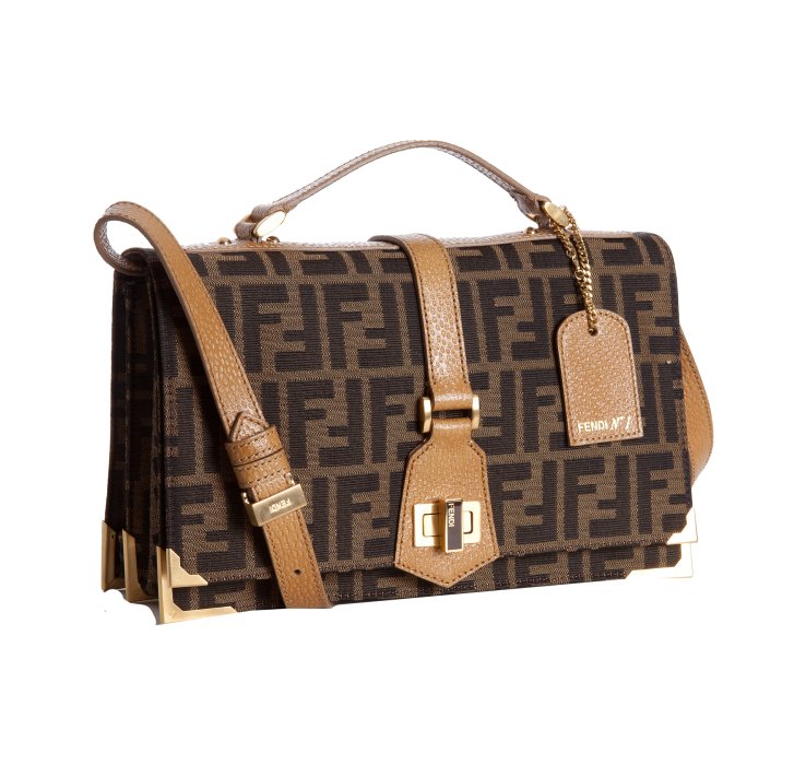 Fendi Tobacco Zucca Canvas Shoulder Bag \u2013 Shoulder Travel Bag  