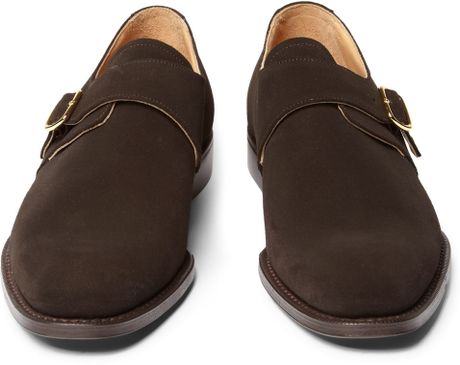 Church's Suede Bampton Monk-strap Shoes in Brown for Men | Lyst