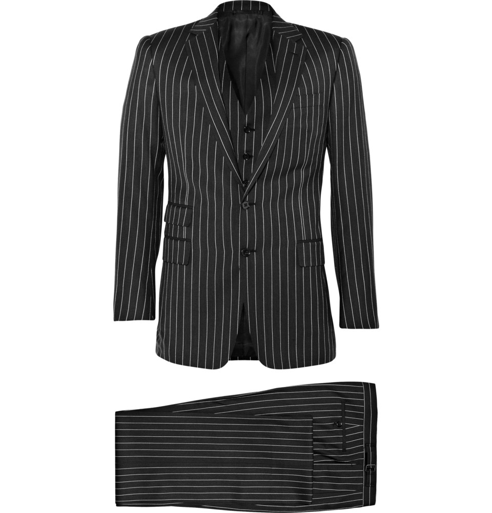 Ralph Lauren Purple Label Drake Single-brested Wool Pinstriped Suit in ...