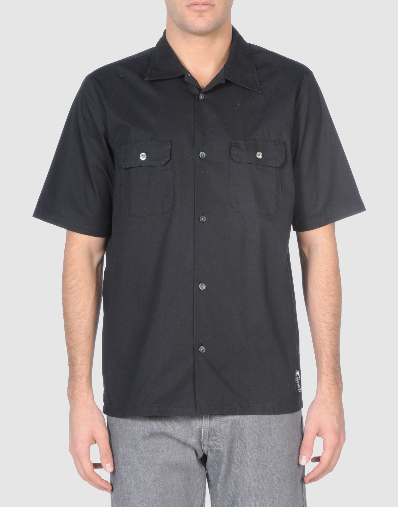 Stussy Short Sleeve Shirt in Black for Men | Lyst