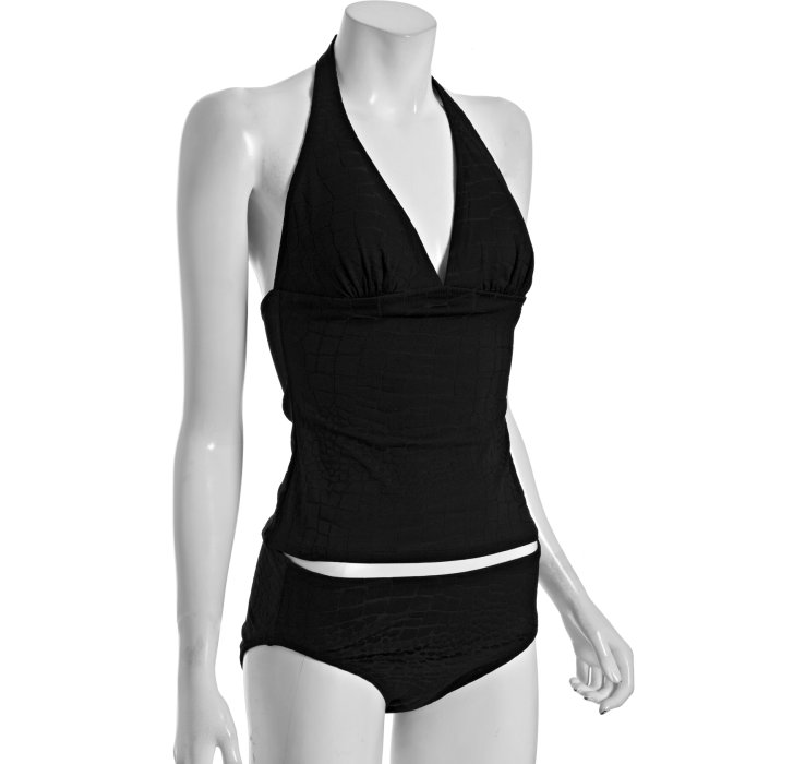 Lyst Gottex Essentials Halter Tankini Swimsuit in Black