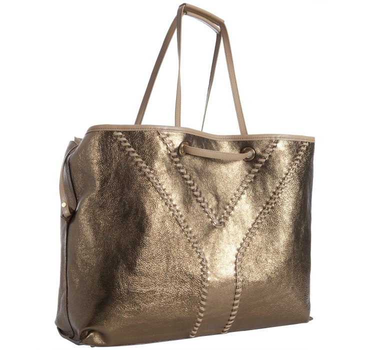 Saint laurent Beige Calfskin Leather Neo Double Reversible Tote in ...  
