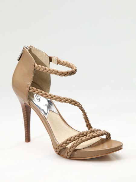 Michael Michael Kors Braided Strappy Sandals in Beige (TAUPE) | Lyst