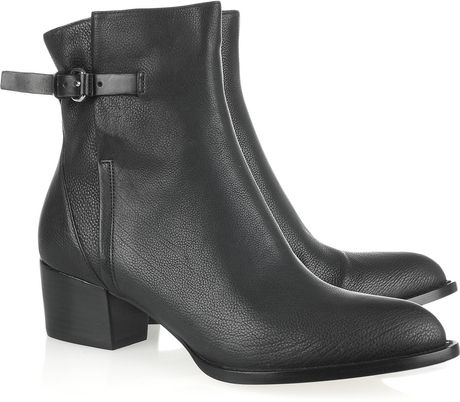 Alexander Wang Ashley Leather Ankle Boots in Black | Lyst