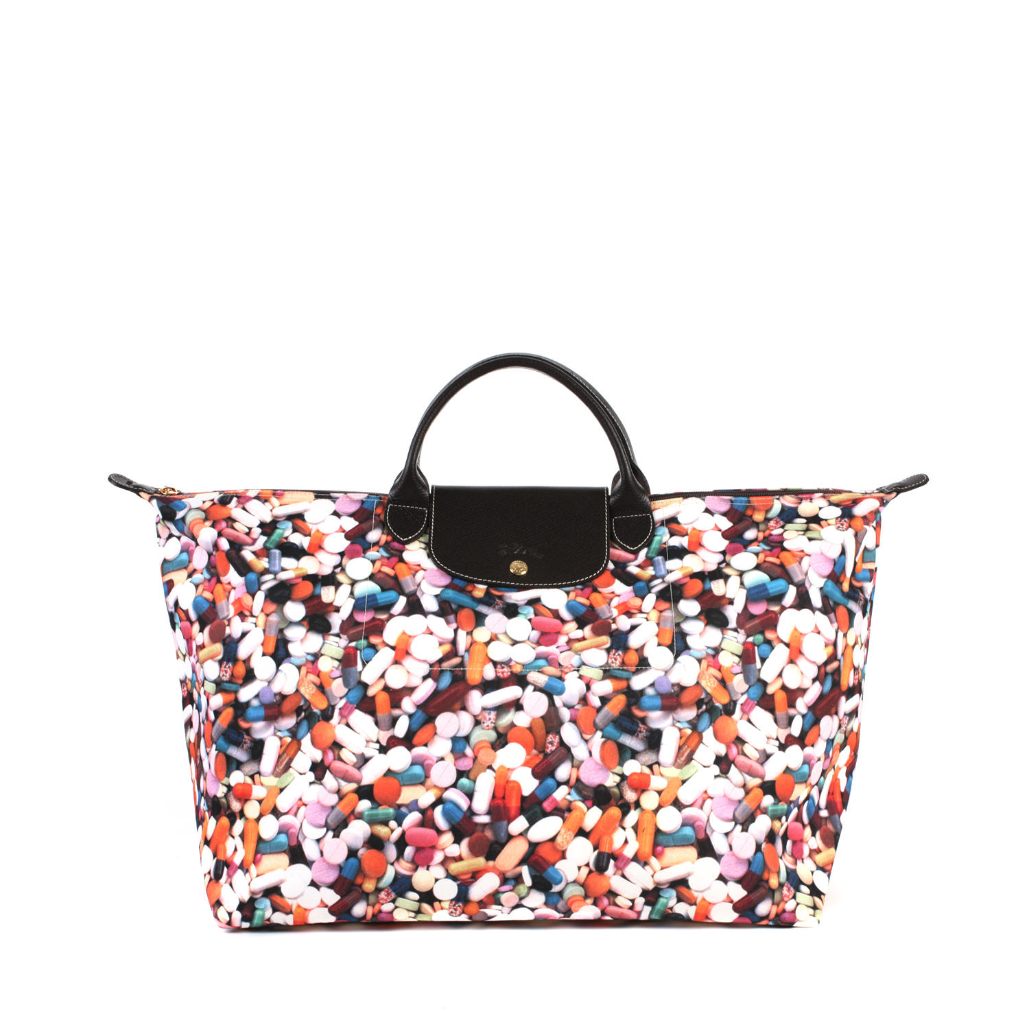 Longchamp X Jeremy Scott Canvas and Leather Bag in Multicolor (gold) | Lyst