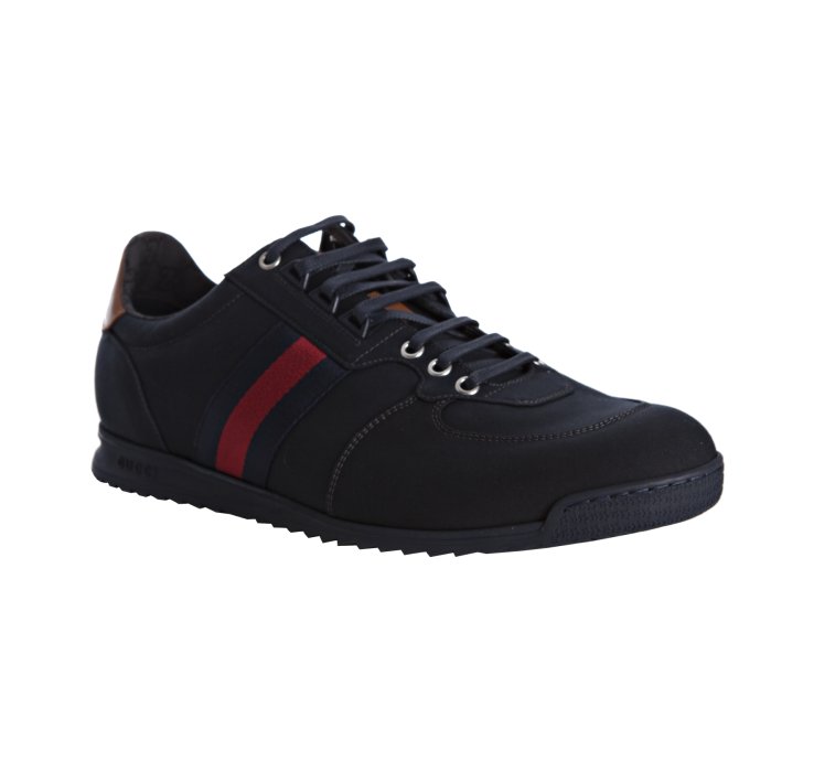 Gucci Deep Navy Canvas Web Stripe Detail Sneakers in Blue for Men (navy ...