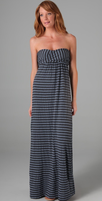 Lyst - Splendid Chambray Stripe Maxi Dress in Blue