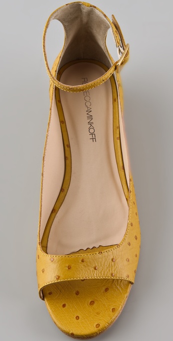 Lyst - Rebecca minkoff Coquette Ankle Strap Flats in Yellow