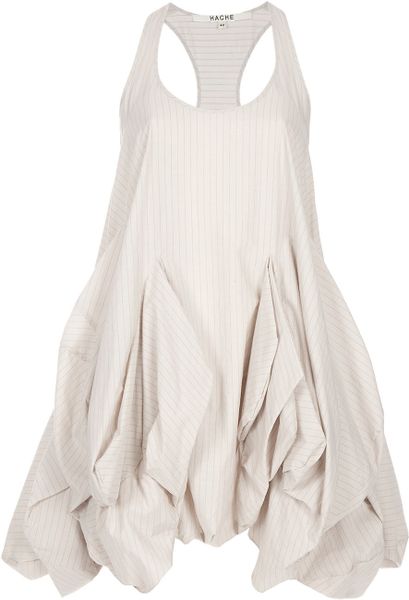 Hache Parachute Dress in White (beige) | Lyst