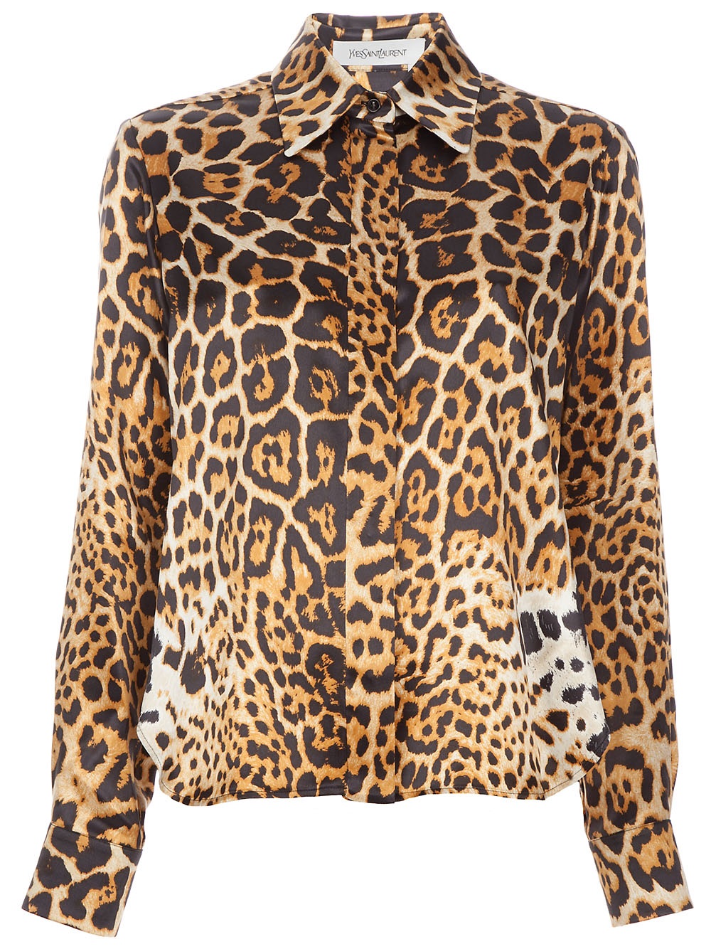 Saint laurent Leopard Print T-shirt in Animal (BROWN) - Save 60% | Lyst