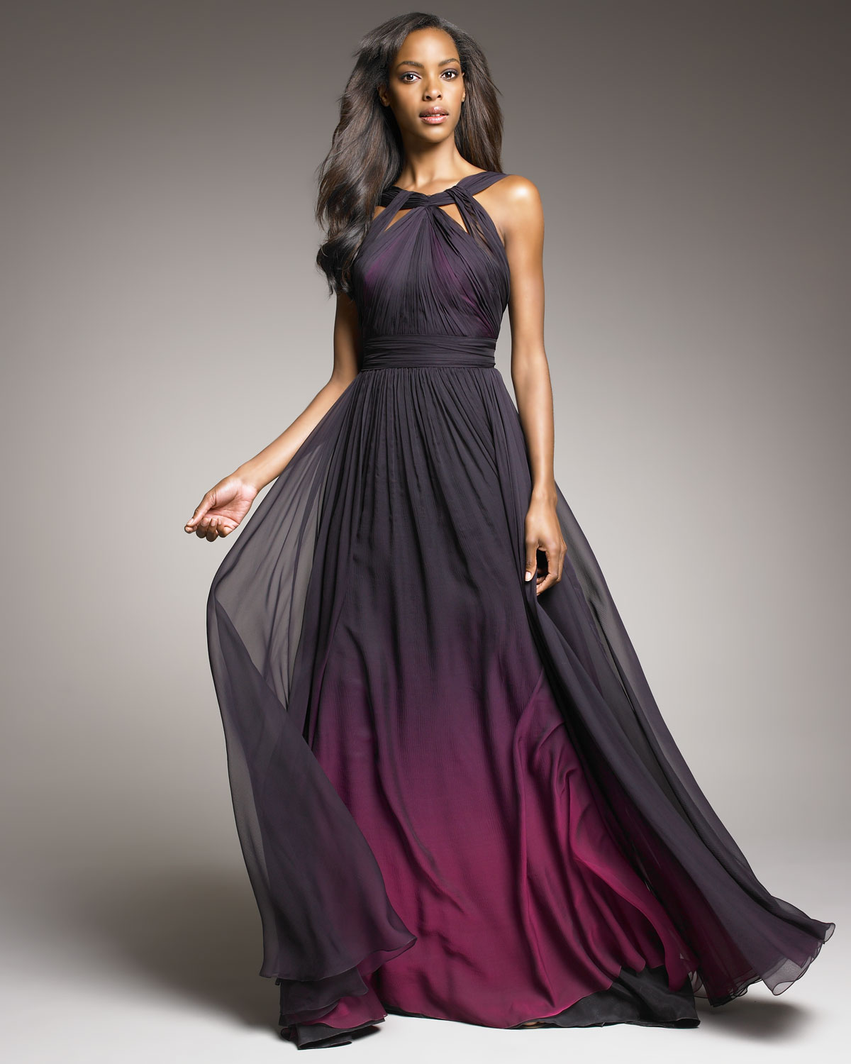Black and purple ombre dress | Ombre gown, Gowns, Ombre dress