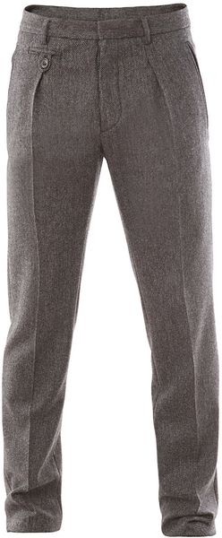 Maison Margiela Wool Tweed Trousers in Gray for Men (grey) | Lyst