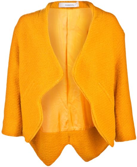 Thakoon Textured Knit Jacket in Yellow (mustard) | Lyst