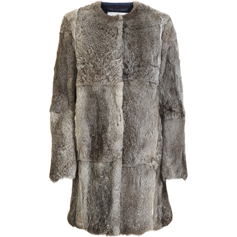 3.1 Phillip Lim Fur Coat in Gray (grey) | Lyst