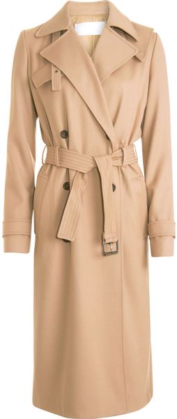 Chloé Double Breasted Trench Coat in Beige (camel) | Lyst