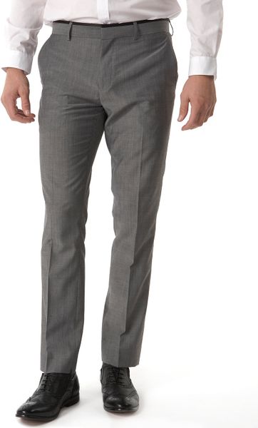 Topman Grey Gable Skinny Suit Trousers in Gray for Men (grey) | Lyst