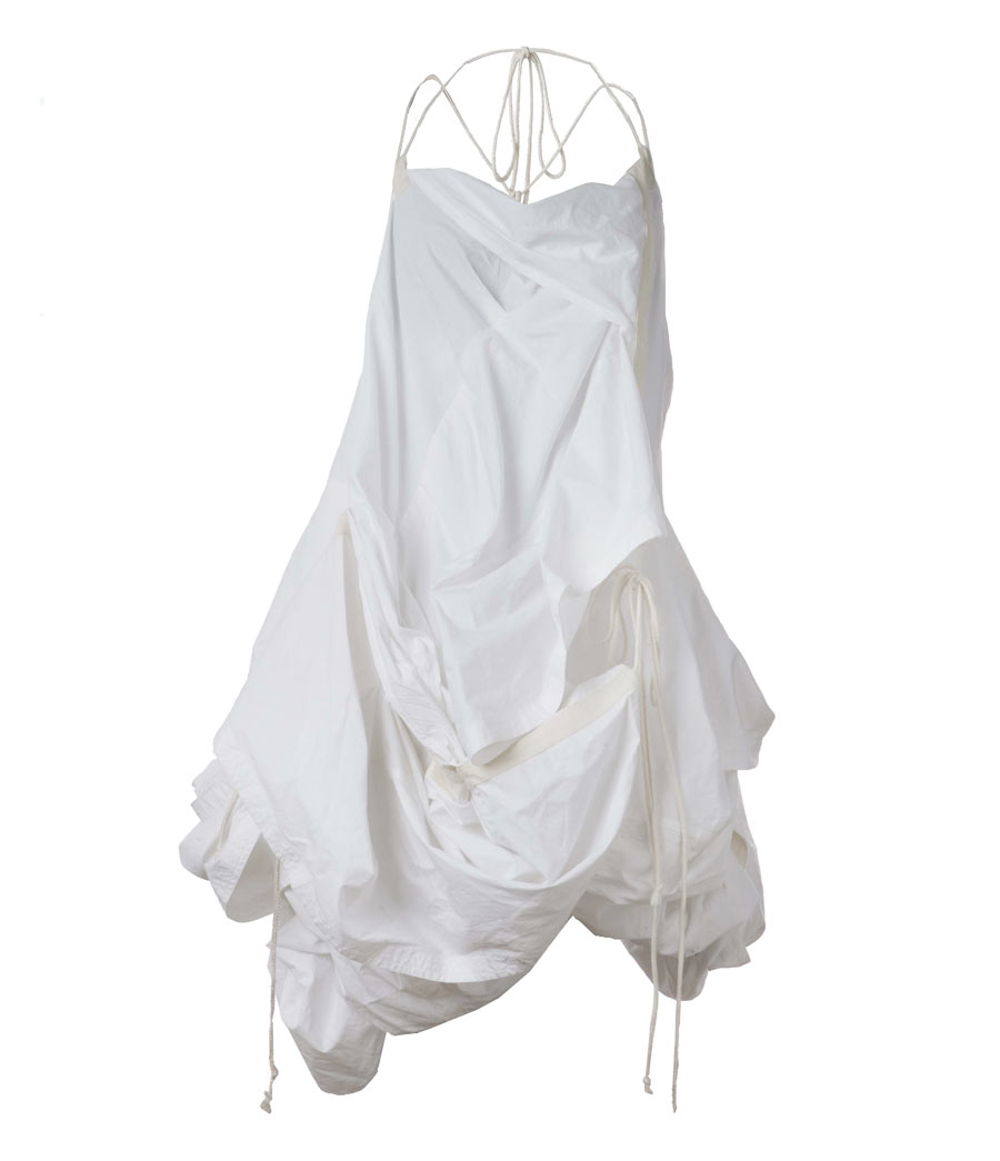 Allsaints Parachute Short Dress in White (optic white) | Lyst