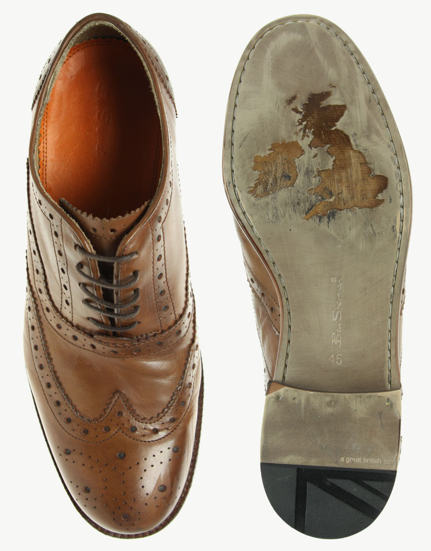 Ben sherman Quey Leather Brogues in Brown for Men | Lyst