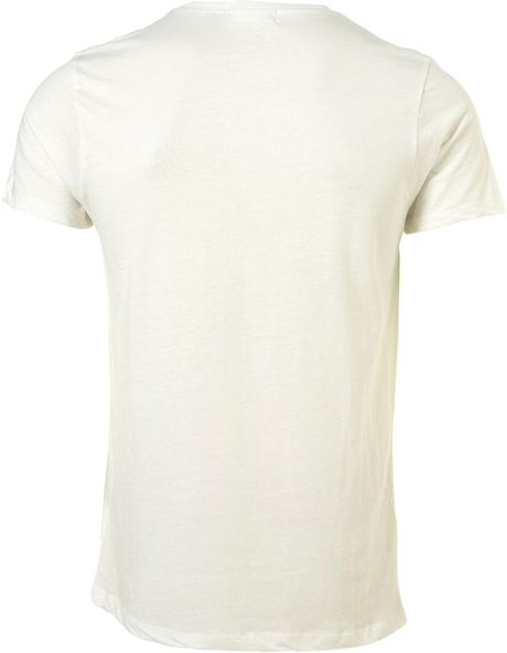 Topman Off White Photo Crew T-shirt in White for Men (cream) | Lyst